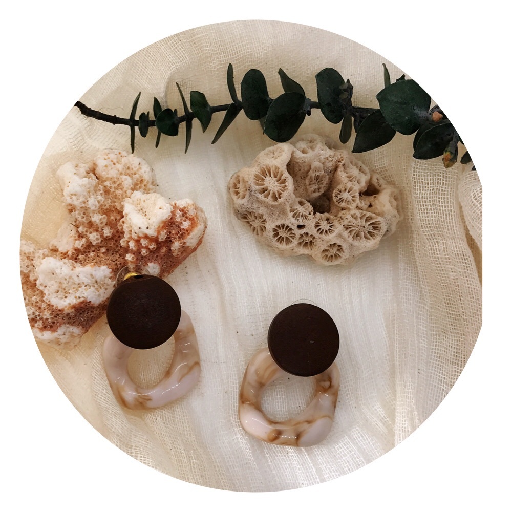Earrings, handcrafted, natural, wood, accessories